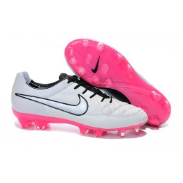 Nike Tiempo Legend V FG Firm Ground Soccer Shoes White Black Pink