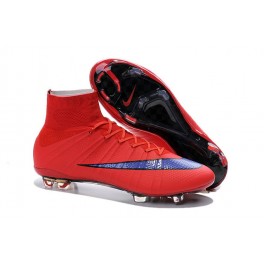 Nike New Mercurial Superfly FG Men's Firm-Ground Soccer Boots Bright Crimson Persian Violet Black