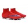 Nike New Mercurial Superfly FG Men's Firm-Ground Soccer Boots Bright Crimson Persian Violet Black