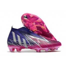 Adidas Predator Edge+ FG Soccer Cleats Team Collegiate Purple Silve Metallic Team Shock Pink 2