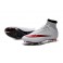 Nike New Mercurial Superfly FG Men's Firm-Ground Soccer Boots White Red Black