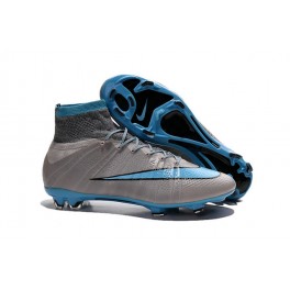 Nike Mercurial Superfly FG Soccer Cleats Cheap Shoes Grey Blue Black