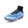 2015 Nike Men's Mercurial Superfly FG Football Cleats Leopard Blue White Black