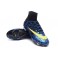 Nike New Mercurial Superfly FG Men's Firm-Ground Soccer Boots Leopard Blue Volt Black