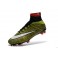 Nike New Mercurial Superfly FG Men's Firm-Ground Soccer Boots Volt Red Black White
