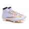 Nike New Mercurial Superfly FG Men's Firm-Ground Soccer Boots Gold White Black