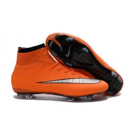 Nike Mercurial Superfly FG Soccer Cleats Cheap Shoes Orange Blanck Silvery