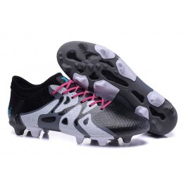 Men's Football Boots - X15+ Primeknit FG-AG  Core Black White Blue Pink