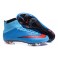 Nike New Mercurial Superfly FG Men's Firm-Ground Soccer Boots Blue Red Black