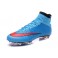 Nike New Mercurial Superfly FG Men's Firm-Ground Soccer Boots Blue Red Black