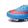 Nike New Mercurial Superfly FG Men's Firm-Ground Soccer Boots Blue Red Black