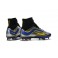Nike New Mercurial Superfly Heritage FG Men's Firm-Ground Soccer Boots Black Silvery Blue Yellow