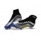 Nike New Mercurial Superfly Heritage FG Men's Firm-Ground Soccer Boots Black Silvery Blue Yellow