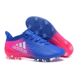 2016 Football Shoes - Adidas X 16.1 AG/FG For Men Blue Pink White