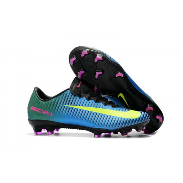 Nike Mercurial Vapor 11 FG 2017 Soccer Cleats Blue Volt Pink