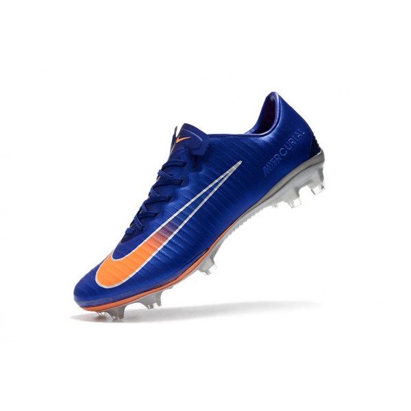 Nike Mercurial Vapor 11 FG Soccer Cleats for Sale Blue Orange Silver