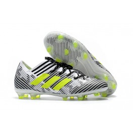 New Soccer Shoes Adidas Nemeziz Messi 17.1 FG White Yellow Black