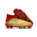 New Soccer Shoes For Men - Adidas Predator 18+ FG Gold Red White