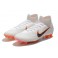 New - Nike Mercurial Superfly 6 Elite FG Soccer Cleats White Metallic Cool Grey Total Orange