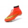 Nike New Mercurial Superfly FG Men's Firm-Ground Soccer Boots Hyper Punch Gold Black
