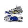 New - Nike Mercurial Superfly 6 Elite FG Soccer Cleats Silver Blue Yellow