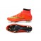 Nike New Mercurial Superfly FG Men's Firm-Ground Soccer Boots Hyper Punch Gold Black