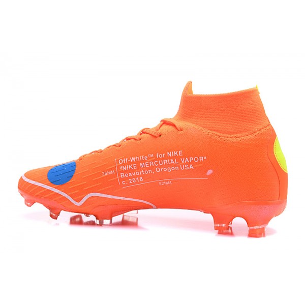orange and white cleats