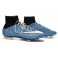 2015 Nike Men's Mercurial Superfly FG Football Cleats Blue White Black